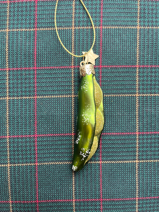 Glass Christmas Ornament ‘The Edamame’