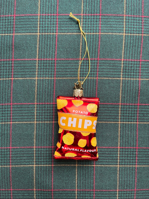 Glass Christmas Ornament ‘The Salted Crisps’